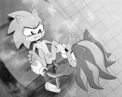 anthro balls duo eldiman eulipotyphlan foot_grab genitals hedgehog hi_res holding_leg humanoid_genitalia humanoid_penis male male/male mammal penis questionable_consent sega shadow_the_hedgehog sonadow sonic_(series) sonic_the_hedgehog sonic_the_hedgehog_(series)