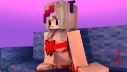 1girls 3d :3 animated big_breasts big_penis female gift_wrapped gray_hair huge_breasts mine-imator minecraft naked no_sound purple_eyes red_eyes solo tagme video wraps xxtrixie_(xxtrixieggman9) xxtrixieggman9