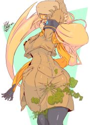 ass ass big_ass blonde_hair fart fart_cloud fart_fetish farting female guilty_gear millia_rage skintight