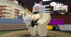 3d ahe_gao anti_(phantom_forces) balls cat_ears cum cum_inflation cum_inside fumo_plush futanari gun hi_res intersex phantom_forces plush plushie roblox roblox_game robloxian selfcest source_request tagme toarr34