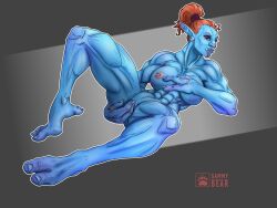 abs big_nipples blue_body blue_skin breasts humanoid juls muscular muscular_female nipple_piercing nipples piercing troll troll_(warcraft) troll_female tusks world_of_warcraft