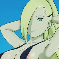 almost_naked animated aqua_eyes areola arms_behind_head arms_up barely_clothed big_breasts blonde_hair blue_sky boruto:_naruto_next_generations breasts curvaceous erect_nipples erect_nipples_under_swimsuit hair_over_one_eye ino_yamanaka light_blue_eyes looking_at_viewer luthris mature mature_female milf mostly_nude mp4 naruto naruto_(series) nipples no_sound outdoors ponytail revealing_swimsuit skimpy skimpy_bikini sling_bikini slingshot_swimsuit tied_hair video voluptuous wide_hips