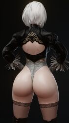 1girls 3d ass big_ass blender cpt-flapjack fat_ass female female_only nier nier:_automata solo yorha_2b