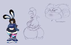 big_ass big_breasts blueberry_inflation breasts bubble_butt cleavage furry huge_ass huge_breasts hyper_ass inflation notmrsatsuma thick_thighs wide_hips