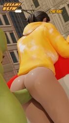 1girls anal_sex ass_focus big_ass big_butt blanka creamynsfw fortnite fortnite:_battle_royale frot public_sex street_fighter sunburst_dawn_(fortnite)