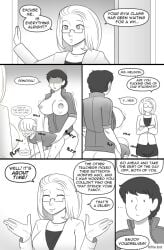 1boy 2d 2d_(artwork) 2futas 5koma age_difference anal anal_sex areolae big_penis bottomless breasts caught_in_the_act closed_eyes clothed clothing comic confusion cum cum_while_penetrated cumming_while_penetrating dialogue ejaculation english_text erection futa_is_bigger futa_on_male futa_with_futa futadom futanari glasses greyscale group hair_covering_eyes hair_over_eyes hands-free hands_on_hips handsfree_ejaculation huge_breasts human intersex large_breasts light-skinned_futanari long_hair male malesub monochrome mostly_clothed mostly_nude ms._nelson_(nobody_in_particular) nobody_in_particular nude nude_futanari orgasm p.e._teacher partially_retracted_foreskin penis principal school sex short_hair smooth_balls smooth_penis speech_bubble student surprised sweat teacher teacher_and_student teacher_fucking_student text thick_thighs timmy_(nobody_in_particular) track_jacket walked_in_on wide_hips