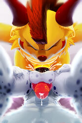 balls closed_eyes cum cum_in_ass cum_inside cumshot furry furry_only gay knot male mohawk nintendo no_humans orgasm penis pokemon pokemon_(species) raichu roy_(raichu) roy_arashi sex video_games