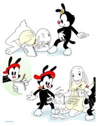 animaniacs clothing cum dot_warner female flower male stefanescu wakko_warner yakko_warner