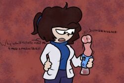 aqualewds18 confused female labcoat sam_(aqualewds18) scientist sex_toy vibrator