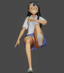 1girls 3d female female_only hayase_nagatoro heperson human no_panties please_don't_bully_me,_nagatoro solo thick_thighs upskirt