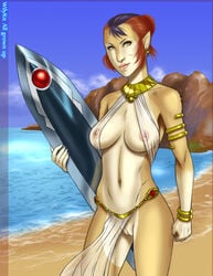 1girls aged_up breasts duelist_studios earrings female nipples pussy see-through sheer solo thundercats thundercats_2011 vagina wilykit wilykit(2011) zakuman