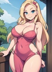 ai_generated barbie_(cosplay) barbie_(franchise) breasts cleavage harry_potter ian_scott luna_lovegood tagme warner_brothers wizarding_world yellow_hair