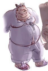 disney goof_troop male_only nipples pete_(disney) peter_pete_sr. rough_sketch tagme