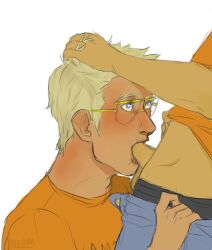 2boys artist_request blowjob hair_grab jason_grace looking_up male_only percy_jackson percy_jackson_and_the_olympians sucking_penis tagme yaoi