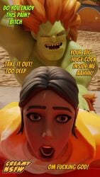 1girls :o anal_sex blanka creamynsfw fortnite fortnite:_battle_royale from_behind hard_sex public public_sex street_fighter sunburst_dawn_(fortnite)