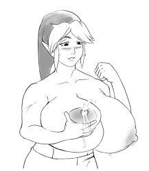 1boy big_breasts breasts busty_boy engorged_breasts huge_breasts lactating lactation leaking_milk link male male_breasts male_lactation male_only male_tits male_with_breasts nintendo solo solo_male sweetscentedcrescent the_legend_of_zelda