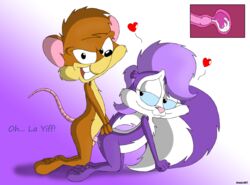 anthro atabal90 cum female fifi_la_fume interspecies male nude penis rat roderick_rat sex side_view skunk straight tagme tiny_toon_adventures toony uterus x-ray