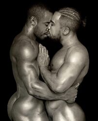 2boys abs african african_male afrolatino ass biceps brad_welch_art butt dark-skinned_male dark_skin embracing gabriel_"sobrenomeantonio"_francisco gay graphite_(artwork) instagram_model jefferson_virgínio latino male male_only melanin men_kissing monochrome multiple_boys muscles muscular muscular_male onlyfans_model pecs pencil_(artwork) real_person uncolored