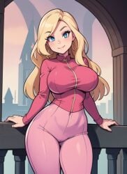 ai_generated barbie_(cosplay) barbie_(franchise) big_breasts blonde_hair cameltoe harry_potter ian_scott looking_at_viewer luna_lovegood tagme tight_clothing warner_brothers wizarding_world yellow_hair