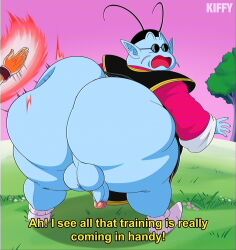 ass big_ass big_butt dragon_ball gay huge_ass kiffy_(artist) king_kai male porn sex toony video