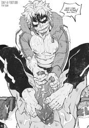 2boys barefoot cum ejaculation fatgum feet feet_fetish feet_on_penis foot_fetish foot_focus foot_play footjob footjov gay male_focus male_only mask my_hero_academia orgasm pov soynutts toes yaoi