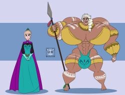 ass_expansion breast_expansion da-fuze disney elsa_(frozen) frozen_(film) huge_ass huge_breasts muscle_growth thick_thighs transformation