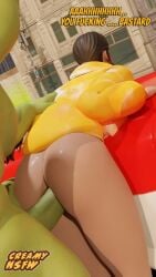 1girls anal_sex ass ass_focus big_ass blanka creamynsfw fortnite fortnite:_battle_royale hard_sex no_panties public_sex street_fighter sunburst_dawn_(fortnite)