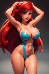 ai_generated ariel ariel_(the_little_mermaid) big_breasts blue_eyes breasts disney disney_princess female league69 long_hair looking_at_viewer red_hair the_little_mermaid the_little_mermaid_(1989_film)