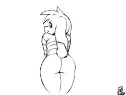 1boy animated asriel asriel_dreemurr ass ass_focus ass_shake blush byondrage clothed clothing femboy goat goat_ears goat_horns goat_humanoid male male_only no_pants reupload tail undertale white_body white_fur white_hair