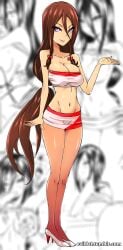 1girls blurry_background brown_hair evildei female female_focus female_only full_body heels hyuuga_hanabi implied_sex lavender_eyes miniskirt multiple_positions naruto naruto:_the_last naruto_(series) petite ponytail revealing_clothes ribbons skirt solo solo_female tied_hair tubetop very_long_hair