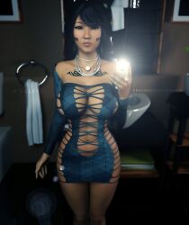 breasts dreamerofexistence dress female hair solo