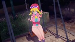 2girls 3d amitie animated blush bottomless dildo dildo_in_pussy dildo_sitting exhibitionism face_mask female hidden_dildo koikatsu loluncc masturbation mp4 no_panties no_sound public_masturbation pussy_juice puyo_puyo puyo_puyo_fever raffina_(puyo_puyo) sega sex_toy swing_set tagme video