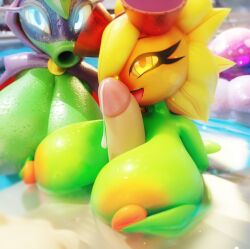 3d boobjob breasts cum flora_fauna green_shadow_(pvz) paizuri peashooter_(pvz) plants_vs_zombies solar_flare_(pvz) sunflower_(pvz) tagme xazter3d