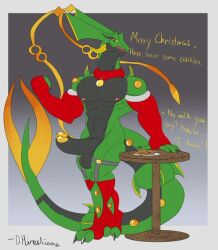 anthro christmas cookie daikuhiroshiama diphallia diphallism food genitals grant_(daikuhiroshiama) holidays humanoid_genitalia humanoid_penis legendary_pokémon male male_only mega_evolution mega_rayquaza multi_genitalia multi_penis muscular muscular_male nintendo penis pokémon_(species) pokemon rayquaza solo solo_male video_games