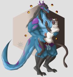 alabaster_(daikuhiroshiama) anthro balls big_dom_small_sub bodily_fluids cum cum_in_ass cum_inside cum_on_balls daikuhiroshiama dominant dragon duo duster_(dustafyer7) felid feline genital_fluids genitals humanoid_genitalia humanoid_penis male male/male male_penetrated male_penetrating male_penetrating_male mammal muscular muscular_male penetration penis size_difference stomach_bulge