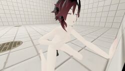 3d 3d_(artwork) bad_dragon bad_dragon_dildo black_hair breasts closed_eyes dildo dildo_in_pussy female female_only groping_breasts ladafa_(artist) open_mouth pussy ruby_rose rwby sfm source_filmmaker