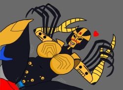 blackarachnia cum_in_pussy cum_inside female male/female missionary_position penetration penis_in_pussy pussy robot_girl sex solo_focus spread_legs transformers