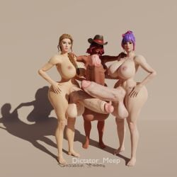 calamity_(fortnite) dictator_meep fortnite futa_on_futa futanari haven_(fortnite) hyper_balls hyper_penis large_ass large_breasts large_hips size_difference tracy_trouble_(fortnite)