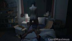 2girls 3d ada_wong ada_wong_(adriana) apartment asian asian_female ass athletic_female black_hair blender blender_(software) bottomless brown_hair capcom dominant dominant_female feet female female/female horny horny_female in_bed indoors jill_valentine jill_valentine_(sasha_zotova) legs lesbian_sex lordmaximus no_bra no_panties nude nude_female pillow pizza pizza_box pussy resident_evil resident_evil_2 resident_evil_2_remake resident_evil_3 resident_evil_3_remake sheets short_hair thighs yuri