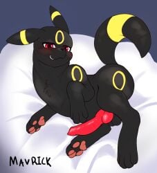 animal_genitalia animal_penis bed blush canine_penis eeveelution feral furniture genitals knots male mavrickzoo nintendo penis pillow pokémon_(species) pokemon pokemon_(species) pokemon_only seductive solo_male umbreon video_games