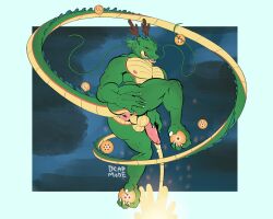 anthro anus ass claws dcapmode dragon dragon_ball dragon_ball_z genitals hi_res horn humanoid male male_focus penis raised_tail shenron solo solo_focus spread_anus spreading teeth toe_claws