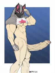 bara boner drift_(fortnite) erection fortnite gay male_only muscular_male solo solo_male vikifox_(artist)