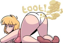 ass_up big_ass blonde_hair cloudfountain fart white_panties