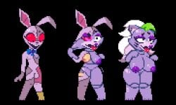 absurd_res anthro bimbo bimbofication caimbra12 clothing female five_nights_at_freddy's five_nights_at_freddy's:_security_breach goo_transformation hi_res human mammal mind_control roxanne_wolf_(fnaf) rubber scottgames solo tagme torn_clothing transformation vanny_(fnaf) video_games