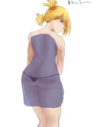 1girls ass ass ass_focus blonde_hair blue_panties blue_thong boruto:_naruto_next_generations bubble_ass bubble_butt dat_ass female female_focus female_only g-string looking_at_viewer looking_back mature mature_female milf naruto naruto_(series) panties pose posing see-through see-through_clothing shounen_jump solo solo_female solo_focus standing superiorarts temari thong tied_hair twintails voluptuous