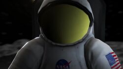 3d 3d_(artwork) animated astronaut astronauts blowjob cum cum_on_face duckmaster earth faceless_male facial forced_blowjob hand_on_head john_madden large_penis male male_only moon moonbase_alpha nasa sound source_filmmaker space video webm