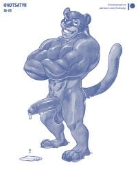 after_sex anthro bagheera ball_size_difference balls big_balls big_muscles big_penis bodily_fluids cum cum_on_penis cumshot disney ejaculation felid genital_fluids genitals hotsatyr humanoid_genitalia humanoid_penis jungle larger_anthro male mammal muscular muscular_male outside panthera pantherine patreon penile penis size_difference smile smiley_face solo the_jungle_book