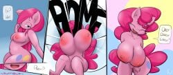 anthro breast_expansion breasts bubbleberrysanders female female_focus female_only my_little_pony my_little_pony_friendship_is_magic pink_body pinkie_pie_(mlp) sanders straight_hair