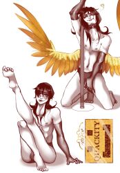 applebear dream_smp feet gay long_hair male male_only mcyt nipple_piercing pole_dancing quackity wings