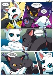 2girls 69 69_position anus ass bbmbbf blackgatomon breasts comic comic_page digihentai digimon female female/female female_only gatomon gatomon_in_heat licking licking_pussy multiple_girls palcomix pussy sex small_breasts yuri